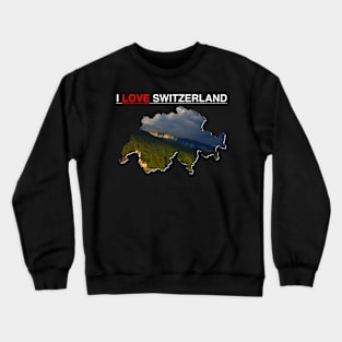 I Love Switzerland Interlaken Lake Castle Crewneck Sweatshirt